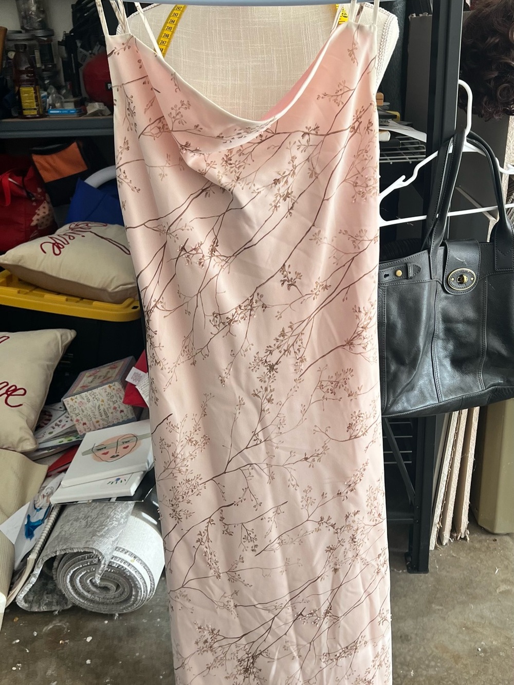 New York & Company Pink Floral Slip Dress